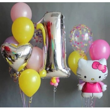 Μπουκέτο με Μπαλόνια Hello Kitty 
